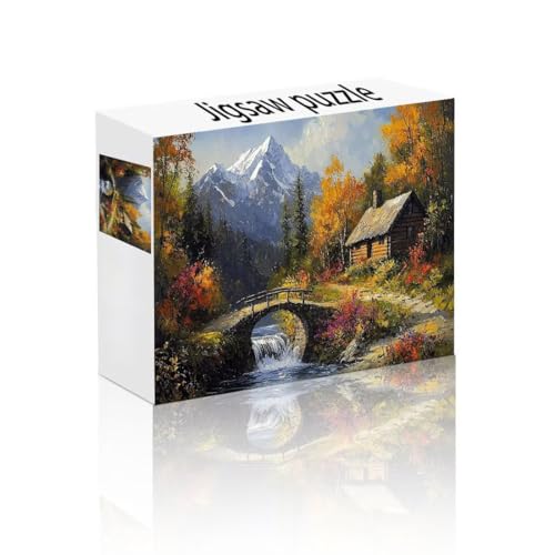 Puzzle Erwachsene 2000 Teile Berg, Brücke Puzzle Lernspiel Herausforderung Schwierigkeit, Vielfältig und Bunt Puzzlespiele, Freizeitaktivität Lustige Geschenke Wohndeko für Erwachsene ab 14 Jahren V-9 von Linncen