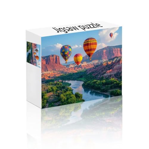 Puzzle Erwachsene 2000 Teile Berg, Heißluftballon Puzzle Lernspiel Herausforderung Schwierigkeit, Vielfältig Puzzlespiele, Freizeitaktivität Lustige Geschenke Wohndeko für Erwachsene ab 14 Jahren W-8 von Linncen