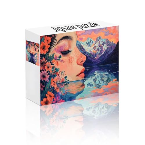 Puzzle Erwachsene 2000 Teile Berg, Mädchen Puzzle Lernspiel Herausforderung Schwierigkeit, Vielfältig Bunt Puzzlespiele, Freizeitaktivität Lustige Geschenke Wohndeko für Erwachsene ab 14 Jahren J-1 von Linncen
