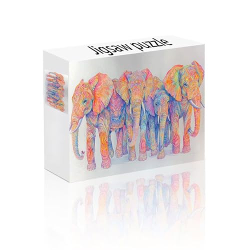Puzzle Erwachsene 2000 Teile Elefant, Traum Puzzle Lernspiel Herausforderung Schwierigkeit, Vielfältig Bunt Puzzlespiele, Freizeitaktivität Lustige Geschenke Wohndeko für Erwachsene ab 14 Jahren X-2 von Linncen