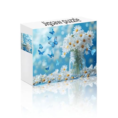 Puzzle Erwachsene 2000 Teile Gänseblümchen, Schmetterling Puzzle Lernspiel Herausforderung Schwierigkeit, Vielfältig Puzzlespiele, Freizeitaktivität Lustige Geschenke für Erwachsene ab 14 Jahren Q-8 von Linncen