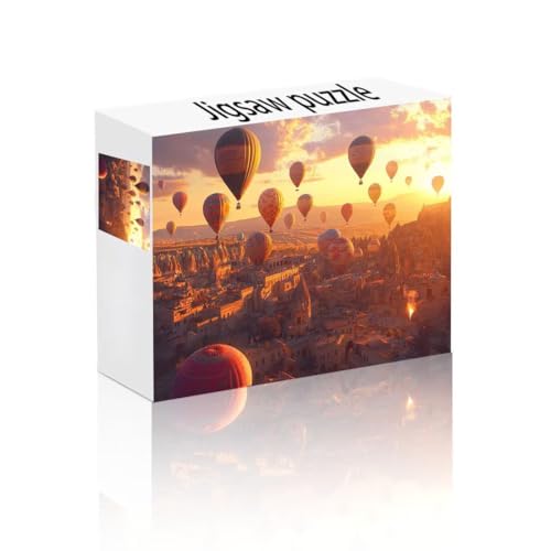 Puzzle Erwachsene 2000 Teile Heißluftballon, Landschaft Puzzle Lernspiel Herausforderung Schwierigkeit, Vielfältig Puzzlespiele, Freizeitaktivität Lustige Geschenke für Erwachsene ab 14 Jahren L-6 von Linncen