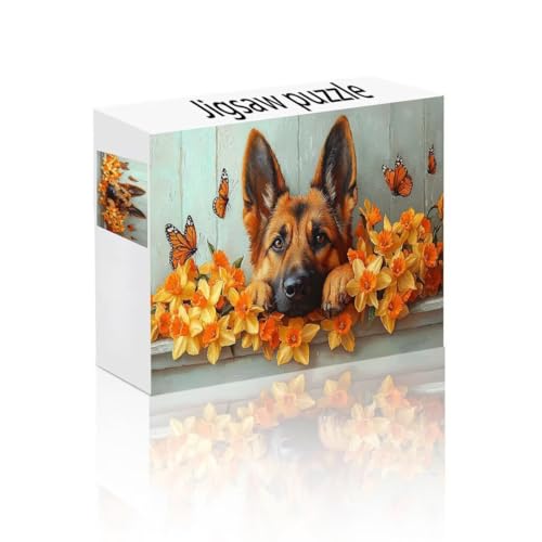 Puzzle Erwachsene 2000 Teile Hund, Schmetterling Puzzle Lernspiel Herausforderung Schwierigkeit, Vielfältig Puzzlespiele, Freizeitaktivität Lustige Geschenke Wohndeko für Erwachsene ab 14 Jahren N-9 von Linncen