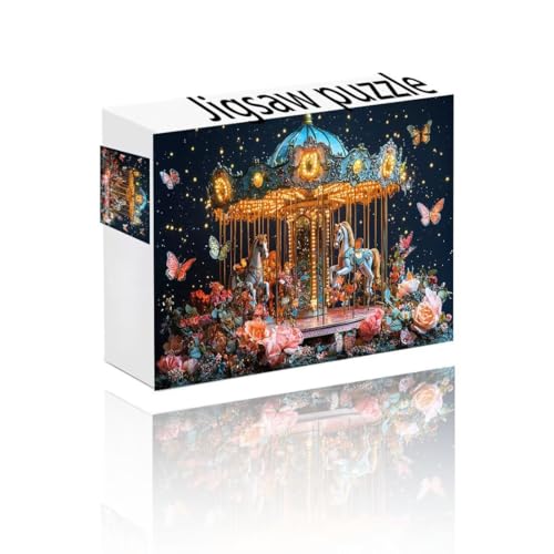 Puzzle Erwachsene 2000 Teile Karussell, Schmetterling Puzzle Lernspiel Herausforderung Schwierigkeit, Vielfältig Bunt Puzzlespiele, Freizeitaktivität Lustige Geschenke für Erwachsene ab 14 Jahren K-9 Puzzle Erwachsene 2000 Teile Karussell, Schmetterling Puzzle Lernspiel Herausforderung Schwierigkeit, Vielfältig Bunt Puzzlespiele, Freizeitaktivität Lustige Geschenke für Erwachsene ab 14 Jahren K-9 von Linncen