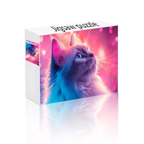 Puzzle Erwachsene 2000 Teile Katze, Traum Puzzle Lernspiel Herausforderung Schwierigkeit, Vielfältig und Bunt Puzzlespiele, Freizeitaktivität Lustige Geschenke Wohndeko für Erwachsene ab 14 Jahren U-6 von Linncen