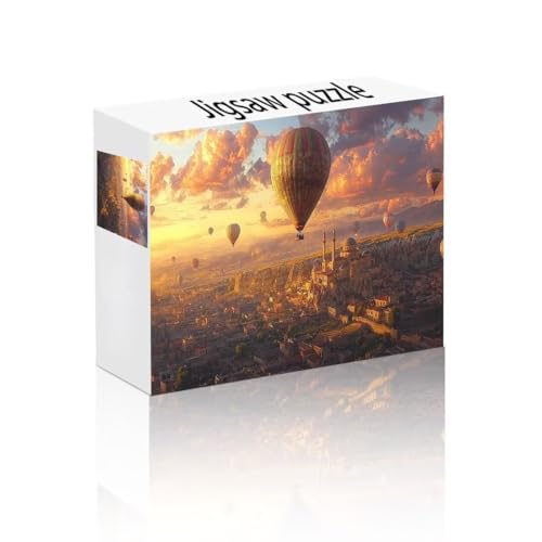 Puzzle Erwachsene 2000 Teile Landschaft, Heißluftballon Puzzle Lernspiel Herausforderung Schwierigkeit, Vielfältig Puzzlespiele, Freizeitaktivität Lustige Geschenke für Erwachsene ab 14 Jahren A-7 von Linncen