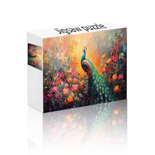 Puzzle Erwachsene 2000 Teile Pfau, Bunt Puzzle Lernspiel Herausforderung Schwierigkeit, Vielfältig und Bunt Puzzlespiele, Freizeitaktivität Lustige Geschenke Wohndeko für Erwachsene ab 14 Jahren R-7 von Linncen