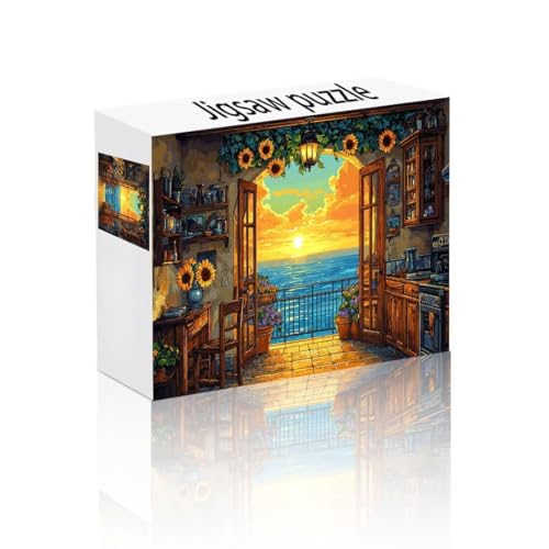 Puzzle Erwachsene 2000 Teile Sonnenblume, Sonnenuntergang Puzzle Lernspiel Herausforderung Schwierigkeit, Vielfältig Puzzlespiele, Freizeitaktivität Lustige Geschenke für Erwachsene ab 14 Jahren D-9 von Linncen