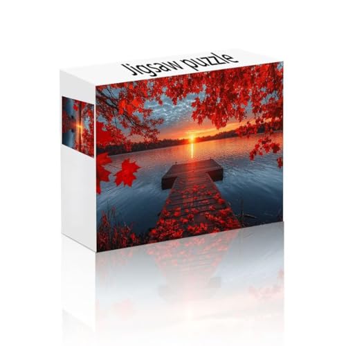 Puzzle Erwachsene 2000 Teile Sonnenuntergang, Pier Puzzle Lernspiel Herausforderung Schwierigkeit, Vielfältig Puzzlespiele, Freizeitaktivität Lustige Geschenke Wohndeko für Erwachsene ab 14 Jahren F-2 von Linncen
