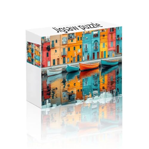 Puzzle Erwachsene 2000 Teile Stadt, Haus Puzzle Lernspiel Herausforderung Schwierigkeit, Vielfältig und Bunt Puzzlespiele, Freizeitaktivität Lustige Geschenke Wohndeko für Erwachsene ab 14 Jahren J-9 von Linncen