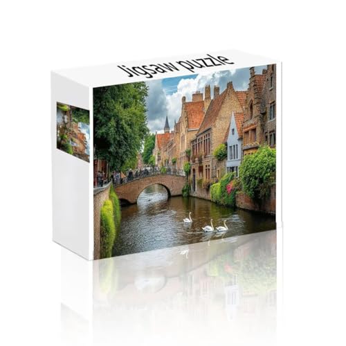 Puzzle Erwachsene 2000 Teile Stadt, Schwan Puzzle Lernspiel Herausforderung Schwierigkeit, Vielfältig Bunt Puzzlespiele, Freizeitaktivität Lustige Geschenke Wohndeko für Erwachsene ab 14 Jahren P-7 von Linncen