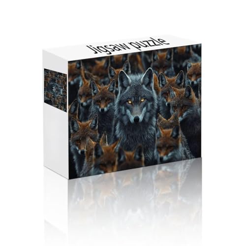 Puzzle Erwachsene 2000 Teile Wolf, Cool Puzzle Lernspiel Herausforderung Schwierigkeit, Vielfältig und Bunt Puzzlespiele, Freizeitaktivität Lustige Geschenke Wohndeko für Erwachsene ab 14 Jahren X-6 von Linncen