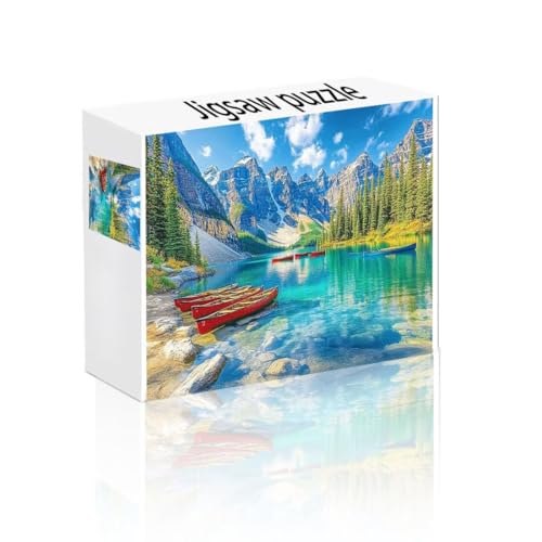 Puzzle Erwachsene 24 Teile Berg, Boot Puzzle Lernspiel Herausforderung Schwierigkeit, Vielfältig und Bunt Puzzlespiele, Freizeitaktivität Lustige Geschenke Wohndeko für Erwachsene ab 14 Jahren P-7 von Linncen