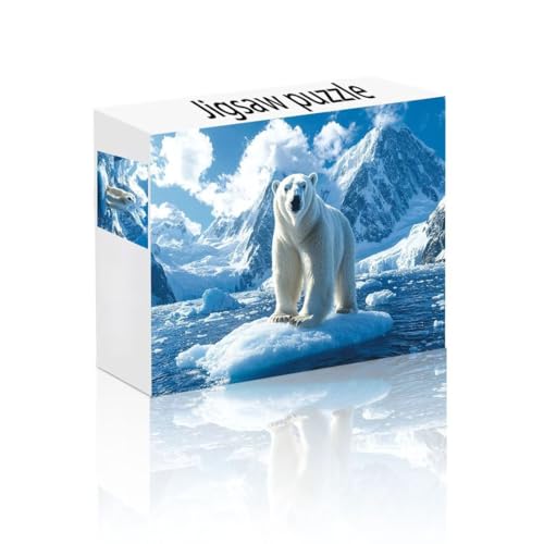 Puzzle Erwachsene 24 Teile Berg, Eisbär Puzzle Lernspiel Herausforderung Schwierigkeit, Vielfältig und Bunt Puzzlespiele, Freizeitaktivität Lustige Geschenke Wohndeko für Erwachsene ab 14 Jahren V-5 von Linncen