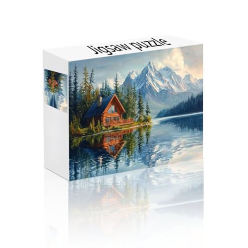 Puzzle Erwachsene 24 Teile Berg, Haus Puzzle Lernspiel Herausforderung Schwierigkeit, Vielfältig und Bunt Puzzlespiele, Freizeitaktivität Lustige Geschenke Wohndeko für Erwachsene ab 14 Jahren D-8 von Linncen