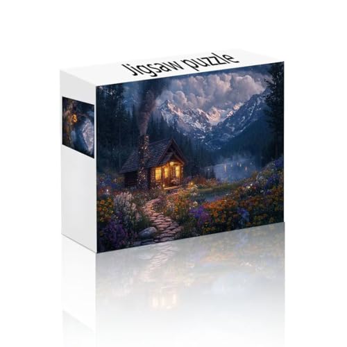 Puzzle Erwachsene 24 Teile Berg, Haus Puzzle Lernspiel Herausforderung Schwierigkeit, Vielfältig und Bunt Puzzlespiele, Freizeitaktivität Lustige Geschenke Wohndeko für Erwachsene ab 14 Jahren U-1 von Linncen