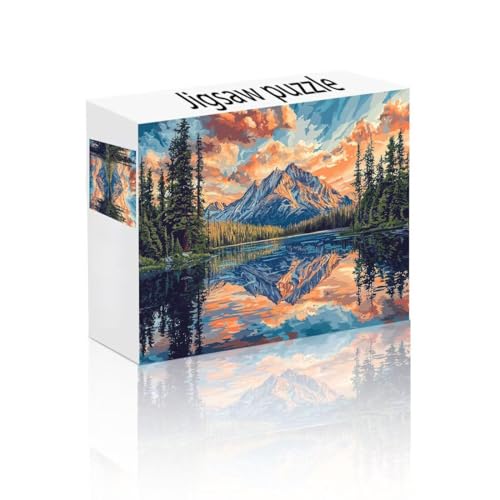Puzzle Erwachsene 24 Teile Berg, Landschaft Puzzle Lernspiel Herausforderung Schwierigkeit, Vielfältig Bunt Puzzlespiele, Freizeitaktivität Lustige Geschenke Wohndeko für Erwachsene ab 14 Jahren U-5 von Linncen