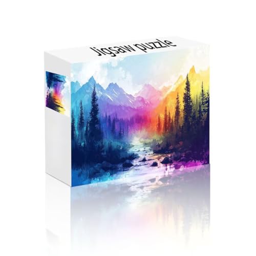 Puzzle Erwachsene 24 Teile Berg, Wald Puzzle Lernspiel Herausforderung Schwierigkeit, Vielfältig und Bunt Puzzlespiele, Freizeitaktivität Lustige Geschenke Wohndeko für Erwachsene ab 14 Jahren F-9 von Linncen