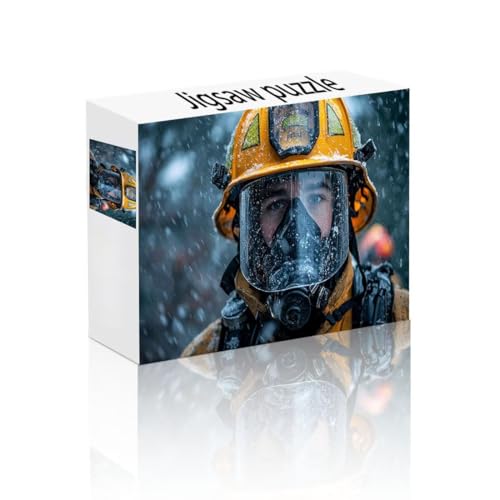 Puzzle Erwachsene 24 Teile Feuerwehrmann, Mann Puzzle Lernspiel Herausforderung Schwierigkeit, Vielfältig Puzzlespiele, Freizeitaktivität Lustige Geschenke Wohndeko für Erwachsene ab 14 Jahren A-4 von Linncen