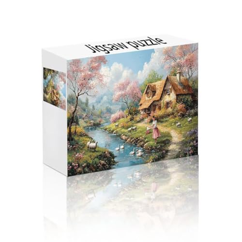 Puzzle Erwachsene 24 Teile Landschaft, Haus Puzzle Lernspiel Herausforderung Schwierigkeit, Vielfältig Bunt Puzzlespiele, Freizeitaktivität Lustige Geschenke Wohndeko für Erwachsene ab 14 Jahren I-2 von Linncen
