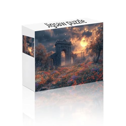 Puzzle Erwachsene 24 Teile Mond, Blume Puzzle Lernspiel Herausforderung Schwierigkeit, Vielfältig und Bunt Puzzlespiele, Freizeitaktivität Lustige Geschenke Wohndeko für Erwachsene ab 14 Jahren V-4 von Linncen
