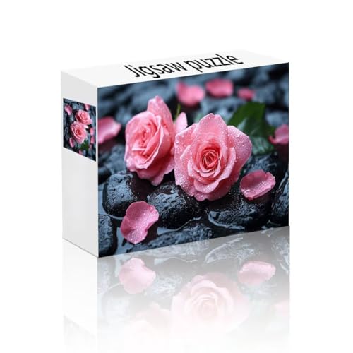 Puzzle Erwachsene 24 Teile Rose, Anlage Puzzle Lernspiel Herausforderung Schwierigkeit, Vielfältig und Bunt Puzzlespiele, Freizeitaktivität Lustige Geschenke Wohndeko für Erwachsene ab 14 Jahren T-9 von Linncen