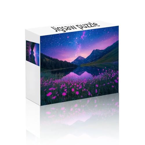 Puzzle Erwachsene 24 Teile Sternenhimmel, See Puzzle Lernspiel Herausforderung Schwierigkeit, Vielfältig Bunt Puzzlespiele, Freizeitaktivität Lustige Geschenke Wohndeko für Erwachsene ab 14 Jahren C-1 von Linncen
