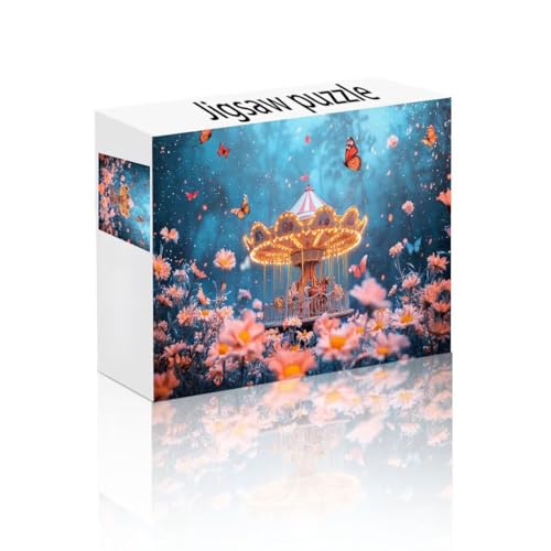 Puzzle Erwachsene 24 Teile Traum, Karussell Puzzle Lernspiel Herausforderung Schwierigkeit, Vielfältig Bunt Puzzlespiele, Freizeitaktivität Lustige Geschenke Wohndeko für Erwachsene ab 14 Jahren Q-8 von Linncen