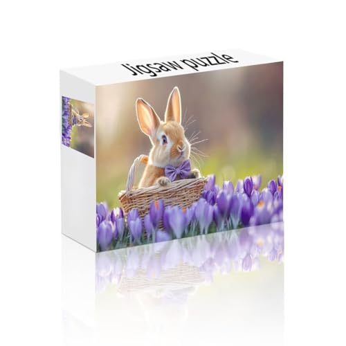 Puzzle Erwachsene 300 Teile Blume, Kaninchen Puzzle Lernspiel Herausforderung Schwierigkeit, Vielfältig Bunt Puzzlespiele, Freizeitaktivität Lustige Geschenke Wohndeko für Erwachsene ab 14 Jahren P-9 von Linncen