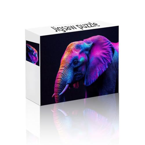 Puzzle Erwachsene 300 Teile Elefant, Tier Puzzle Lernspiel Herausforderung Schwierigkeit, Vielfältig und Bunt Puzzlespiele, Freizeitaktivität Lustige Geschenke Wohndeko für Erwachsene ab 14 Jahren H-2 von Linncen