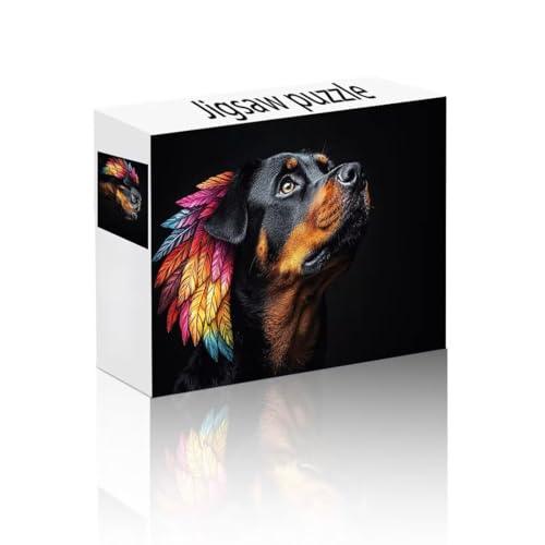 Puzzle Erwachsene 300 Teile Hund, Flügel Puzzle Lernspiel Herausforderung Schwierigkeit, Vielfältig und Bunt Puzzlespiele, Freizeitaktivität Lustige Geschenke Wohndeko für Erwachsene ab 14 Jahren V-5 von Linncen