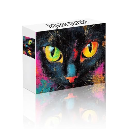 Puzzle Erwachsene 300 Teile Katze, Cool Puzzle Lernspiel Herausforderung Schwierigkeit, Vielfältig und Bunt Puzzlespiele, Freizeitaktivität Lustige Geschenke Wohndeko für Erwachsene ab 14 Jahren X-0 von Linncen