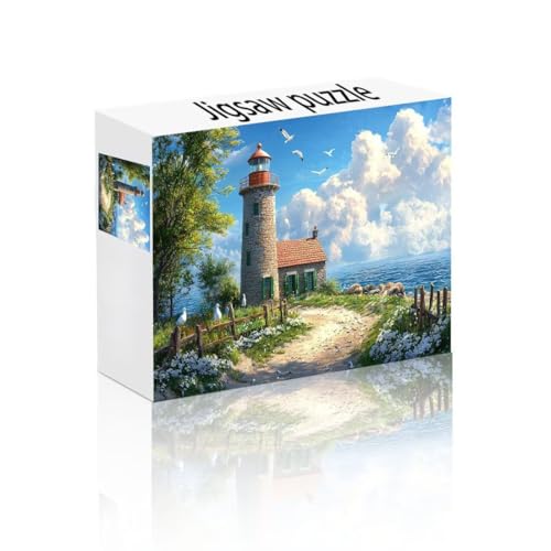 Puzzle Erwachsene 300 Teile Leuchtturm, Wolke Puzzle Lernspiel Herausforderung Schwierigkeit, Vielfältig Bunt Puzzlespiele, Freizeitaktivität Lustige Geschenke Wohndeko für Erwachsene ab 14 Jahren P-2 von Linncen