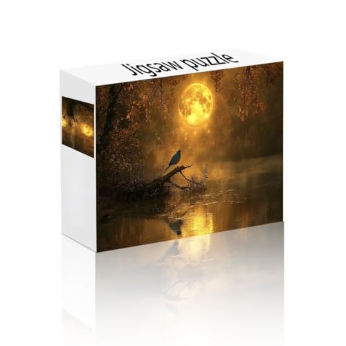 Puzzle Erwachsene 300 Teile Mond, Vogel Puzzle Lernspiel Herausforderung Schwierigkeit, Vielfältig und Bunt Puzzlespiele, Freizeitaktivität Lustige Geschenke Wohndeko für Erwachsene ab 14 Jahren C-1 von Linncen