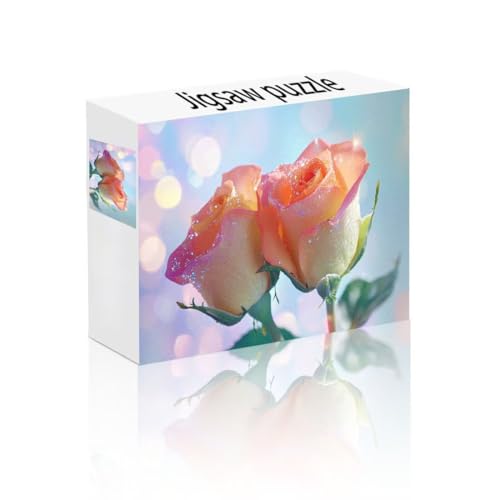 Puzzle Erwachsene 300 Teile Rose, Anlage Puzzle Lernspiel Herausforderung Schwierigkeit, Vielfältig und Bunt Puzzlespiele, Freizeitaktivität Lustige Geschenke Wohndeko für Erwachsene ab 14 Jahren P-0 von Linncen
