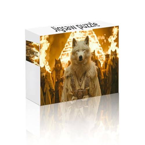 Puzzle Erwachsene 300 Teile Wolf, Abstrakt Puzzle Lernspiel Herausforderung Schwierigkeit, Vielfältig Bunt Puzzlespiele, Freizeitaktivität Lustige Geschenke Wohndeko für Erwachsene ab 14 Jahren K-0 von Linncen