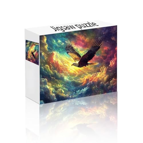 Puzzle Erwachsene 500 Teile Adler, Wolke Puzzle Lernspiel Herausforderung Schwierigkeit, Vielfältig und Bunt Puzzlespiele, Freizeitaktivität Lustige Geschenke Wohndeko für Erwachsene ab 14 Jahren Z-1 von Linncen