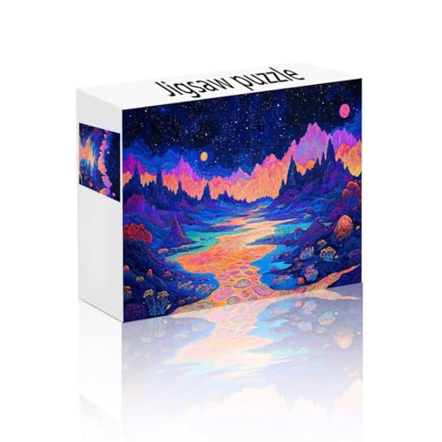 Puzzle Erwachsene 500 Teile Berg, Landschaft Puzzle Lernspiel Herausforderung Schwierigkeit, Vielfältig Bunt Puzzlespiele, Freizeitaktivität Lustige Geschenke Wohndeko für Erwachsene ab 14 Jahren J-3 von Linncen