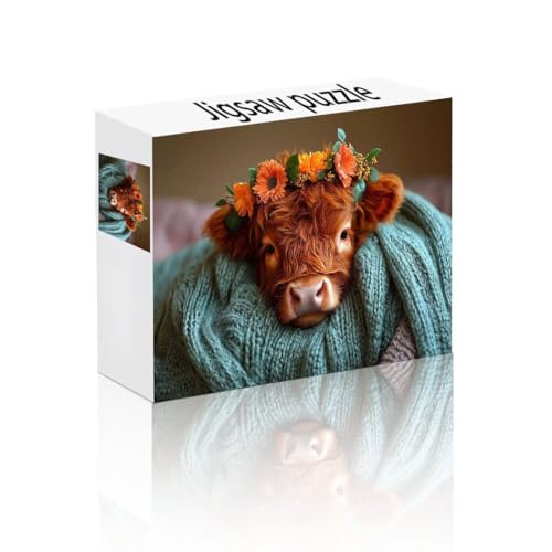 Puzzle Erwachsene 500 Teile Blume, Ochse Puzzle Lernspiel Herausforderung Schwierigkeit, Vielfältig und Bunt Puzzlespiele, Freizeitaktivität Lustige Geschenke Wohndeko für Erwachsene ab 14 Jahren D-3 von Linncen