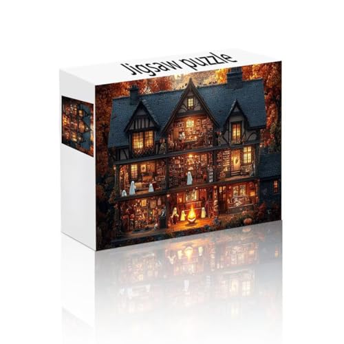 Puzzle Erwachsene 500 Teile Haus, Halloween Puzzle Lernspiel Herausforderung Schwierigkeit, Vielfältig Bunt Puzzlespiele, Freizeitaktivität Lustige Geschenke Wohndeko für Erwachsene ab 14 Jahren D-7 Puzzle Erwachsene 500 Teile Haus, Halloween Puzzle Lernspiel Herausforderung Schwierigkeit, Vielfältig Bunt Puzzlespiele, Freizeitaktivität Lustige Geschenke Wohndeko für Erwachsene ab 14 Jahren D-7 von Linncen