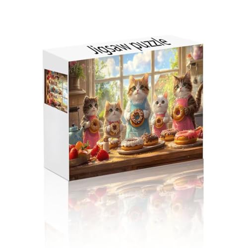 Puzzle Erwachsene 500 Teile Katze, Krapfen Puzzle Lernspiel Herausforderung Schwierigkeit, Vielfältig Bunt Puzzlespiele, Freizeitaktivität Lustige Geschenke Wohndeko für Erwachsene ab 14 Jahren O-2 Puzzle Erwachsene 500 Teile Katze, Krapfen Puzzle Lernspiel Herausforderung Schwierigkeit, Vielfältig Bunt Puzzlespiele, Freizeitaktivität Lustige Geschenke Wohndeko für Erwachsene ab 14 Jahren O-2 von Linncen