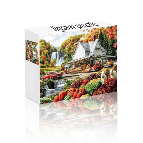 Puzzle Erwachsene 500 Teile Landschaft, Obst Puzzle Lernspiel Herausforderung Schwierigkeit, Vielfältig Bunt Puzzlespiele, Freizeitaktivität Lustige Geschenke Wohndeko für Erwachsene ab 14 Jahren Z-7 von Linncen