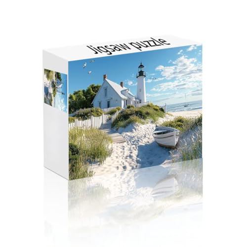 Puzzle Erwachsene 500 Teile Leuchtturm, Haus Puzzle Lernspiel Herausforderung Schwierigkeit, Vielfältig Bunt Puzzlespiele, Freizeitaktivität Lustige Geschenke Wohndeko für Erwachsene ab 14 Jahren H-7 von Linncen