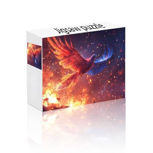 Puzzle Erwachsene 500 Teile Phönix, Tier Puzzle Lernspiel Herausforderung Schwierigkeit, Vielfältig und Bunt Puzzlespiele, Freizeitaktivität Lustige Geschenke Wohndeko für Erwachsene ab 14 Jahren Z-3 von Linncen