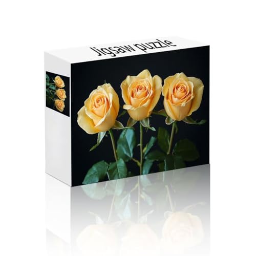 Puzzle Erwachsene 500 Teile Rose, Blume Puzzle Lernspiel Herausforderung Schwierigkeit, Vielfältig und Bunt Puzzlespiele, Freizeitaktivität Lustige Geschenke Wohndeko für Erwachsene ab 14 Jahren C-9 von Linncen