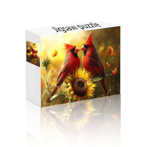 Puzzle Erwachsene 500 Teile Sonnenblume, Vogel Puzzle Lernspiel Herausforderung Schwierigkeit, Vielfältig Puzzlespiele, Freizeitaktivität Lustige Geschenke Wohndeko für Erwachsene ab 14 Jahren I-2 von Linncen