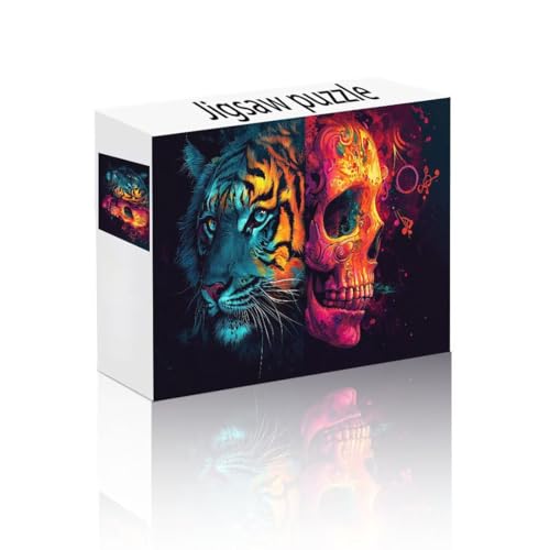Puzzle Erwachsene 500 Teile Tiger, Skeleton Puzzle Lernspiel Herausforderung Schwierigkeit, Vielfältig Bunt Puzzlespiele, Freizeitaktivität Lustige Geschenke Wohndeko für Erwachsene ab 14 Jahren L-4 Puzzle Erwachsene 500 Teile Tiger, Skeleton Puzzle Lernspiel Herausforderung Schwierigkeit, Vielfältig Bunt Puzzlespiele, Freizeitaktivität Lustige Geschenke Wohndeko für Erwachsene ab 14 Jahren L-4 von Linncen