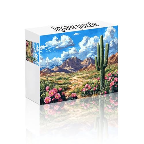 Puzzle Erwachsene 500 Teile Wolke, Kaktus Puzzle Lernspiel Herausforderung Schwierigkeit, Vielfältig und Bunt Puzzlespiele, Freizeitaktivität Lustige Geschenke Wohndeko für Erwachsene ab 14 Jahren L-0 von Linncen