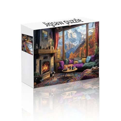 Puzzle Erwachsene 500 Teile Zimmer, Berg Puzzle Lernspiel Herausforderung Schwierigkeit, Vielfältig und Bunt Puzzlespiele, Freizeitaktivität Lustige Geschenke Wohndeko für Erwachsene ab 14 Jahren K-9 von Linncen