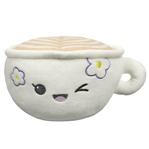 Linnea Plüschtier aus Polyester, Form Kaffeetasse, Kollektion Kawaii, Weiß von Linnea